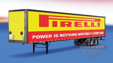 Цельнометаллический полуприцеп Pirelli для American Truck Simulator