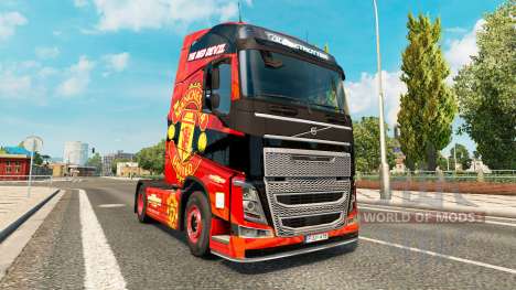 Скин Manchester United на тягач Volvo для Euro Truck Simulator 2