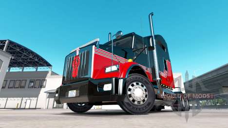 Скин Stripes v3.0 на тягач Kenworth T800 для American Truck Simulator