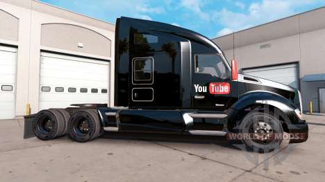 Скин YouTube на тягач Kenworth для American Truck Simulator