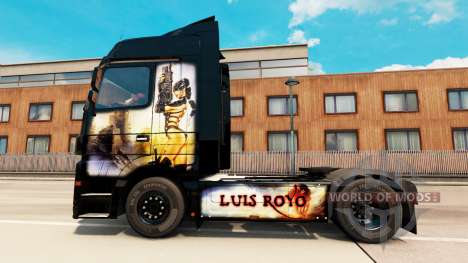 Скин Luis Royo на тягач Mercedes-Benz для Euro Truck Simulator 2