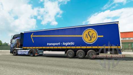 Скин ASG на полуприцеп для Euro Truck Simulator 2
