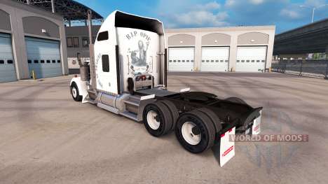 Скин Sons of anarchy на тягач Kenworth W900 для American Truck Simulator