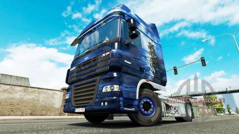 Скин Blue Sea Pirate на тягач DAF для Euro Truck Simulator 2