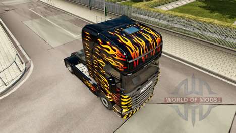 Скин Flame на тягач Scania для Euro Truck Simulator 2