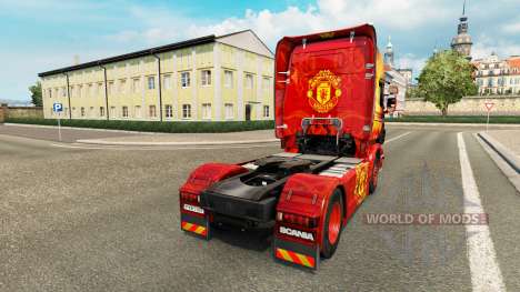 Скин Manchester United на тягач Scania для Euro Truck Simulator 2