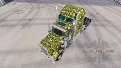 Скин Army Camo на тягач Kenworth W900 для American Truck Simulator