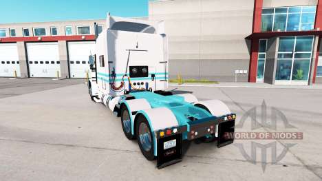 Скин Blue and white на тягач Peterbilt 389 для American Truck Simulator