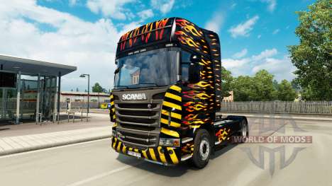 Скин Flame на тягач Scania для Euro Truck Simulator 2