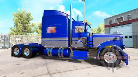 Скин Blue-gray на тягач Peterbilt 389 для American Truck Simulator