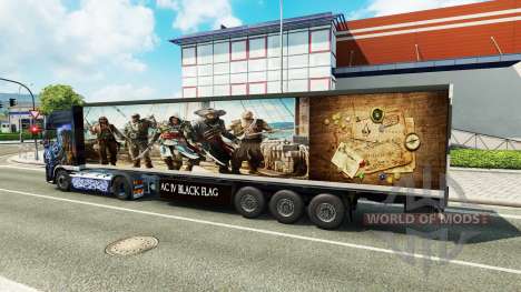 Скин Assassins Creed IV на полуприцеп для Euro Truck Simulator 2
