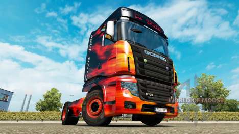 Скин Cool Fire на тягач Scania R700 для Euro Truck Simulator 2