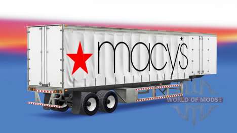Скин Macys на полуприцеп для American Truck Simulator