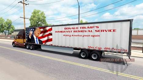 Скин Trump на полуприцеп для American Truck Simulator