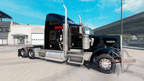 Скин Elvira на тягач Kenworth W900 для American Truck Simulator