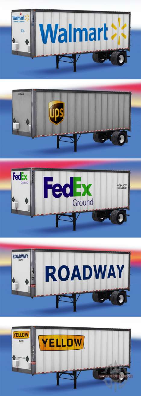 Логотипы реальных компаний на полуприцепы для American Truck Simulator