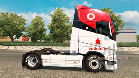Скин Vodafone Racing на тягач Volvo для Euro Truck Simulator 2