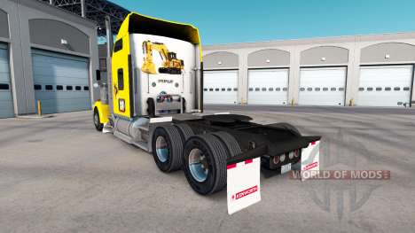 Скин Caterpillar на тягач Kenworth W900 для American Truck Simulator