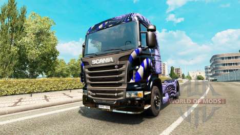 Скин Blue Ladder на тягач Scania для Euro Truck Simulator 2