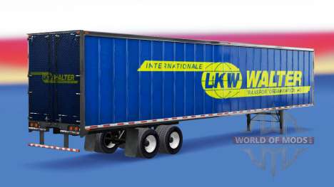 Цельнометаллический полуприцеп LKW Walter для American Truck Simulator