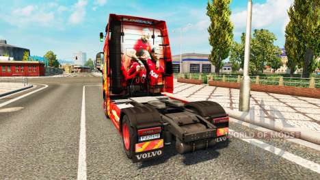 Скин Manchester United на тягач Volvo для Euro Truck Simulator 2