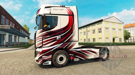 Скин MT Design на тягач Scania R700 для Euro Truck Simulator 2