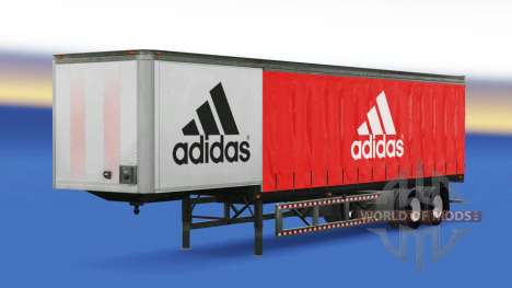 Скин Adidas на полуприцеп для American Truck Simulator