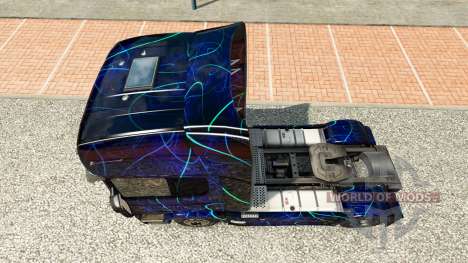 Скин Blue Smoke на тягач Scania для Euro Truck Simulator 2
