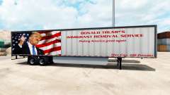 Скин Trump на полуприцеп для American Truck Simulator