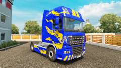 Скин Blue-yellow на тягач DAF для Euro Truck Simulator 2