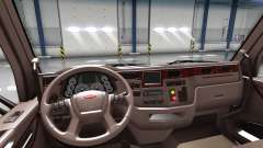 Люксовый коричневый интерьер Peterbilt 579 для American Truck Simulator