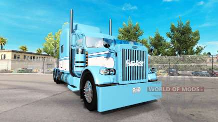 Скин Light Blue-White на тягач Peterbilt 389 для American Truck Simulator