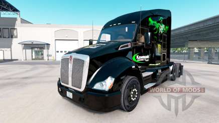 Скин Kawasaki Racing Team на тягач Kenworth для American Truck Simulator