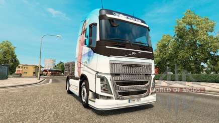 Скин Miranda Kerr на тягач Volvo для Euro Truck Simulator 2