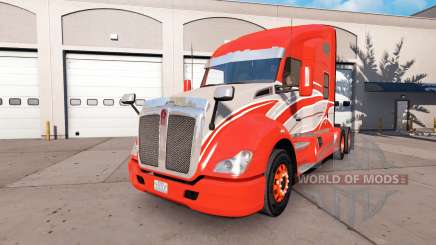 Скин Red Stripe на тягач Kenworth для American Truck Simulator