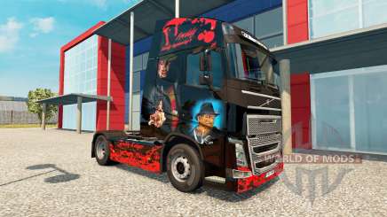 Скин Freddy Krueger на тягач Volvo для Euro Truck Simulator 2