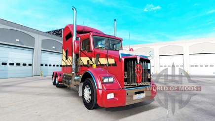 Скин Stripes v2.0 на тягач Kenworth T800 для American Truck Simulator