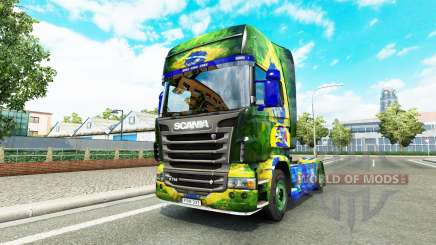 Скин Brasil на тягач Scania для Euro Truck Simulator 2