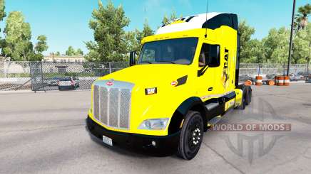 Скин Caterpillar на тягач Peterbilt для American Truck Simulator