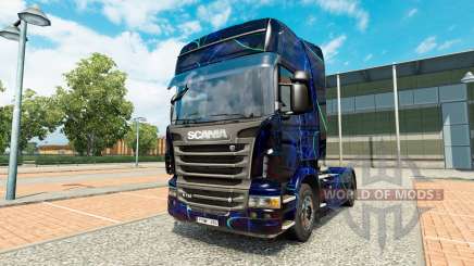 Скин Blue Smoke на тягач Scania для Euro Truck Simulator 2