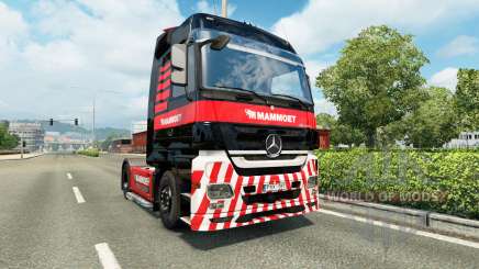 Скин Mammoet на тягач Mercedes-Benz для Euro Truck Simulator 2