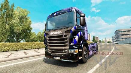 Скин Blue Ladder на тягач Scania для Euro Truck Simulator 2