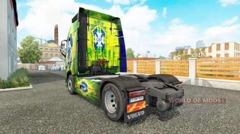 Скин Brasil на тягач Volvo для Euro Truck Simulator 2