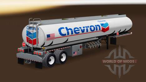 Скин Chevron на топливный полуприцеп для American Truck Simulator