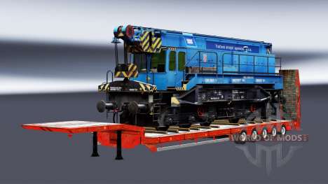 Полуприцепы с железнодорными составами v1.3 для Euro Truck Simulator 2