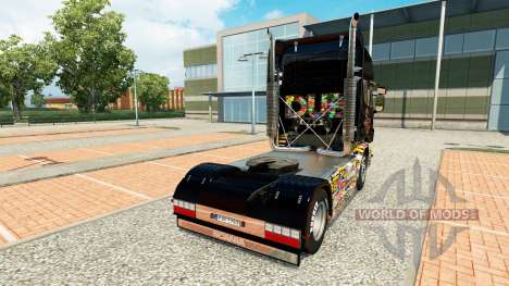 Скин Sticker Bomb на тягач Scania для Euro Truck Simulator 2