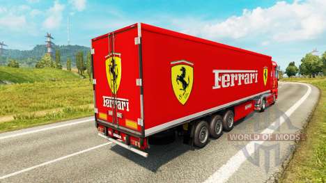 Скин Ferrari на тягач MAN для Euro Truck Simulator 2