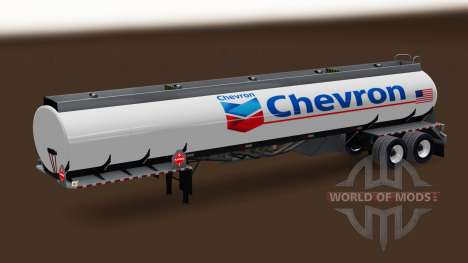 Скин Chevron на топливный полуприцеп для American Truck Simulator