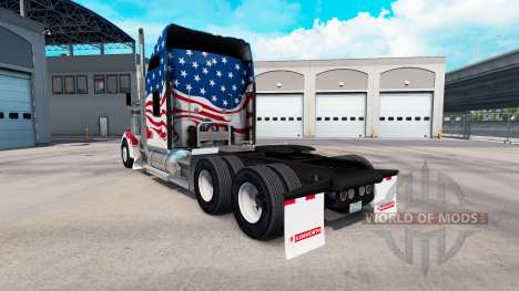 Скин USA на тягач Kenworth W900 для American Truck Simulator