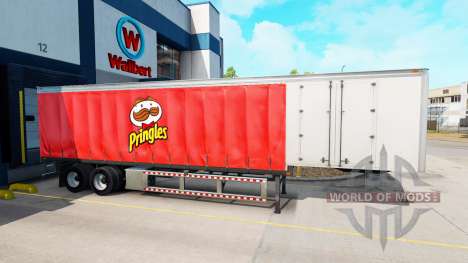 Шторный полуприцеп Pringles для American Truck Simulator
